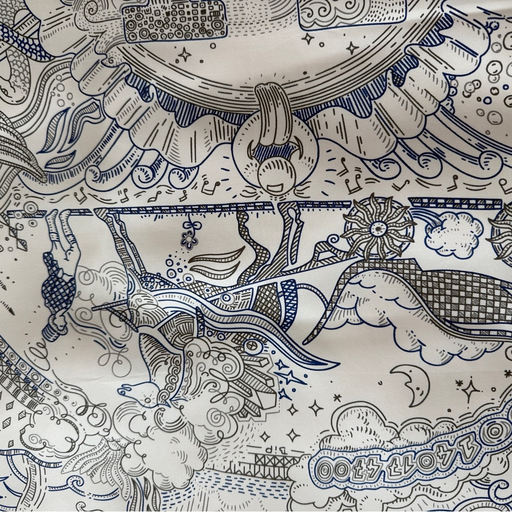 Hermes Please Hold the Line Scarf - Picture 2 of 12